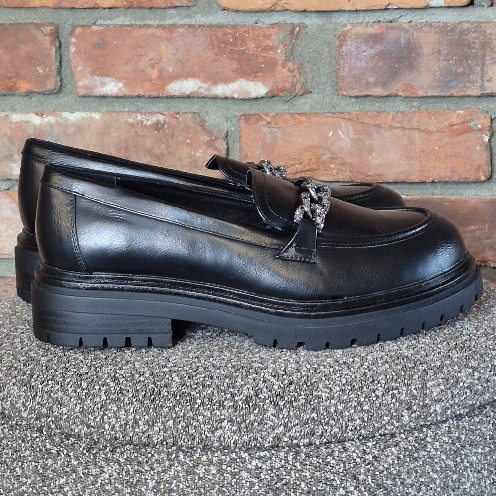 NEW Penn by Penningtons Chunky Chain Loafers Wide Width 11WW - Picture 3 of 11